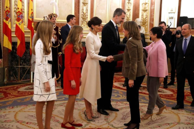 La familia real al completo ha presidido este lunes la sesión solemne de la apertura de la XIV Legislatura.