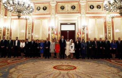 La familia real al completo ha presidido este lunes la sesión solemne de la apertura de la XIV Legislatura.