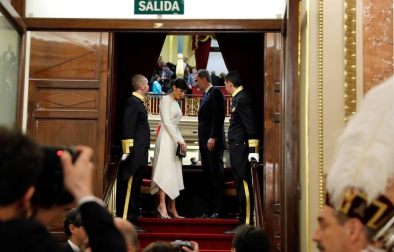 La familia real al completo ha presidido este lunes la sesión solemne de la apertura de la XIV Legislatura.
