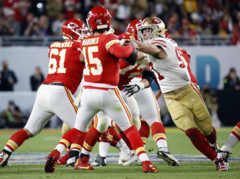 Imágenes del espectacular encuentro entre los Chiefs de Kansas City y los 49ers de San Francisco en el partido disputado en el Hard Rock Stadium de Miami.