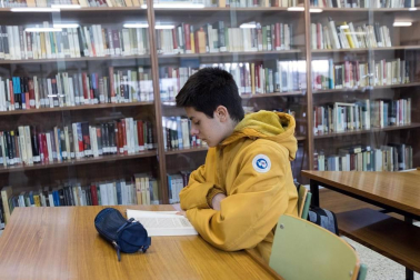 Alumnado del IES Benjamín de Tudela durante una jornada lectiva.