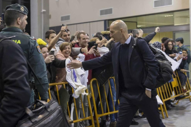 El Real Madrid aterrizó este sábado por la tarde en Pamplona después de tres años sin pisar tierras navarras