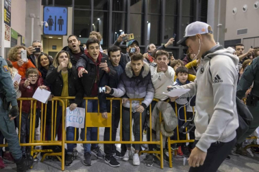 El Real Madrid aterrizó este sábado por la tarde en Pamplona después de tres años sin pisar tierras navarras