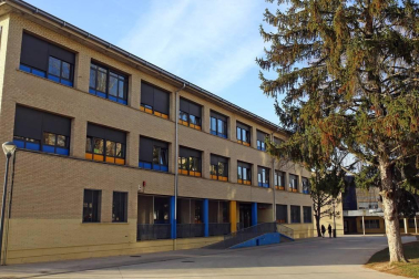 Alumnado del CP Camino de Santiago de Zizur Mayor durante una jornada lectiva.