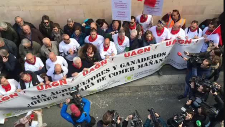 Vídeo | Encierro simulado con tractores en Pamplona