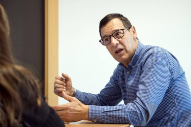 Alumnos del CP Huertas Mayores de Tudela durante una jornada lectiva.