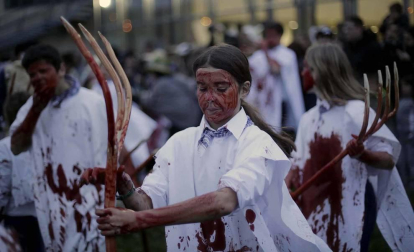 Fotos de la celebración del Carnaval rural en Alsasua este 25 de febrero, con los momotxorros como protagonistas.