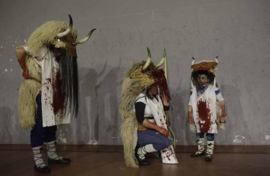 Fotos de la celebración del Carnaval rural en Alsasua este 25 de febrero, con los momotxorros como protagonistas.