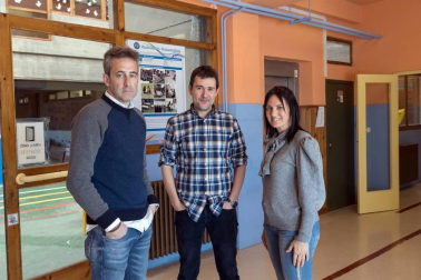 Alumnos del CP Santos Justo y Pastor de Fustiñana durante una jornada lectiva.