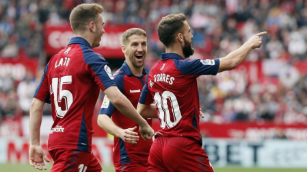 Galería de fotos del partido Sevilla-Osasuna, correspondiente a la 26ª jornada de LaLiga Santander.