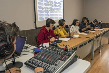 Alumnado del IESO del Camino de Viana durante una jornada lectiva.