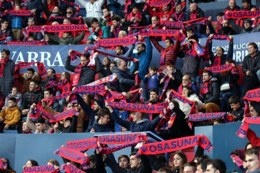 Galería de fotos del partido Osasuna-Espanyol Madrid disputado en El Sadar y correspondiente a la jornada 27 de LaLiga Santander.