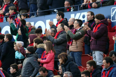 Galería de fotos del partido Osasuna-Espanyol Madrid disputado en El Sadar y correspondiente a la jornada 27 de LaLiga Santander.