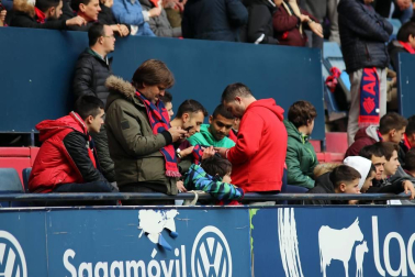 Galería de fotos del partido Osasuna-Espanyol Madrid disputado en El Sadar y correspondiente a la jornada 27 de LaLiga Santander.