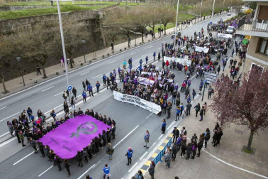 Miles de personas secundaron las movilizaciones en Pamplona participando en una marcha que partía de Antoniutti y acababa en la Plaza del Castillo.