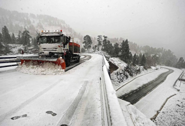 Primera nevada de la temporada en Belagua