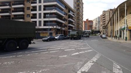 A la capital ribera han llegado 28 efectivos a bordo de tres camiones y tres Land Rover para ayudar en las labores de vigilancia.