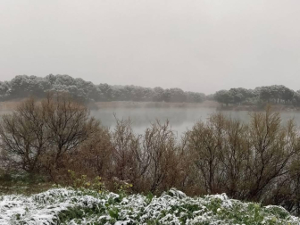 Imágenes de las distintas localidades de Navarra que amanecieron nevadas este martes, 31 de marzo de 2020.