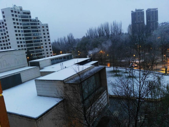 Imágenes de las distintas localidades de Navarra que amanecieron nevadas este martes, 31 de marzo de 2020.