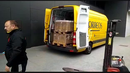 Llegada del material enviado a Navarra.