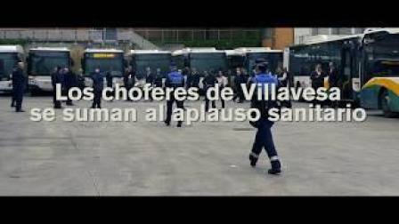 Los chóferes de las villavesas se suman al aplauso sanitario