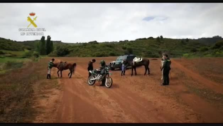 La Guardia Civil denuncia a tres personas por huir a caballo