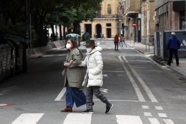 Este sábado se las iniciado la peatonalización del paseo Sarasate, con los cambios de tráfico y modificación de las paradas de villavesas.