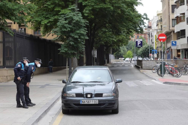 Este sábado se las iniciado la peatonalización del paseo Sarasate, con los cambios de tráfico y modificación de las paradas de villavesas.