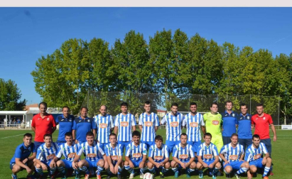 Fotografías de seis equipos de la Primera Regional navarra que jugarán en Preferente la próxima temporada