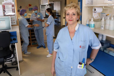 Fotografías de cuatro profesionales sanitarios navarros que se han infectado con el coronavirus y han regresado al trabajo.