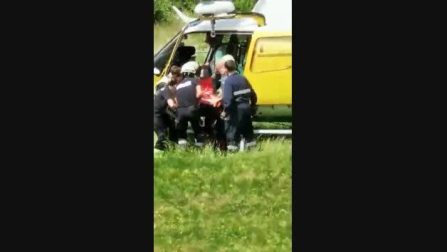 Vídeo del traslado en helicóptero del herido