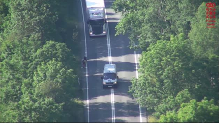 La Policía Foral utiliza drones para detectar infracciones en la N-121-A