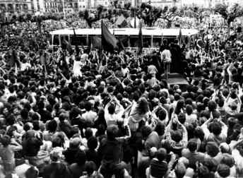 Imágenes de los festejos y el recibimiento de la afición por el ascenso del cojunto rojillo en 1980.