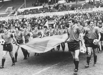 Imágenes de los festejos y el recibimiento de la afición por el ascenso del cojunto rojillo en 1980.