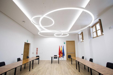 Así han quedado las salas de las instalaciones, ubicadas en el Palacio de Navarra y que se destinarán a uso público.