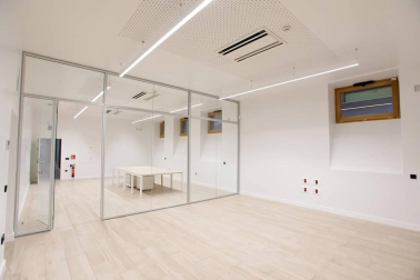 Así han quedado las salas de las instalaciones, ubicadas en el Palacio de Navarra y que se destinarán a uso público.