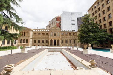 Así han quedado las salas de las instalaciones, ubicadas en el Palacio de Navarra y que se destinarán a uso público.
