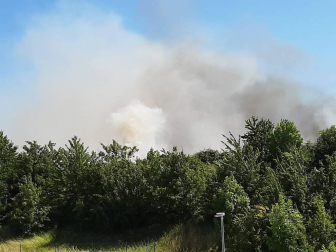 Las llamas afectaron a un campo cosechado quemado la paja restante y ocasionando una columna de humo que alertó este domingo, 21 de junio, a los vecinos de Sarriguren.