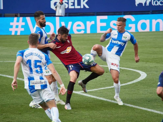 Imágenes del partido entre Osasuna y Leganés en El Sadar.