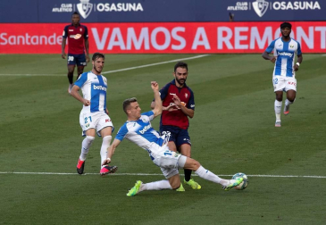 Imágenes del partido entre Osasuna y Leganés en El Sadar.