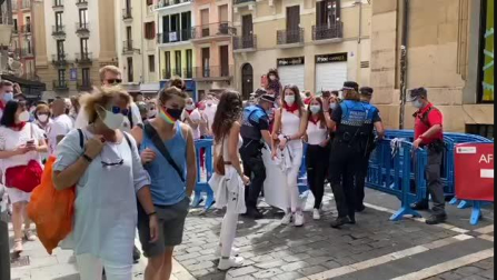 Apertura de la plaza Consistorial tras el 'no Chupinazo' de 2020
