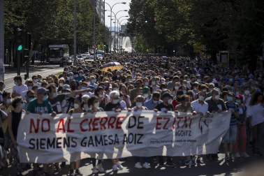 Un clamor de 3.000 personas da voz a los 239 empleados de Gamesa Aoiz