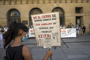 Un clamor de 3.000 personas da voz a los 239 empleados de Gamesa Aoiz