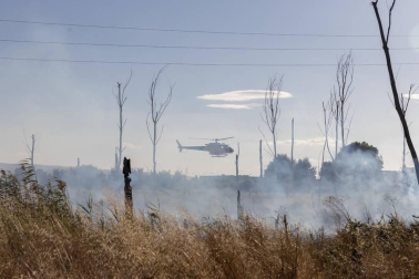 Un incendio afectó el jueves por la tarde a una zona de campo sin cultivar y no dejó heridos en Tudela.