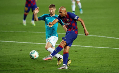 Imágenes del choque entre rojillos y culés correspondiente a la Jornada 37 de LaLiga Santander disputado en el Camp Nou.
