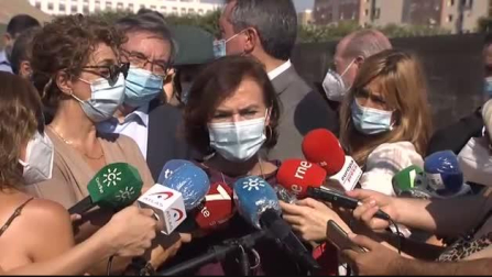 Vídeo: Calvo asegura que el Gobierno trabaja con "lealtad y eficiencia" con Felipe VI