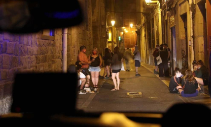Todas las fotos del dispositivo de vigilancia de la Policía Nacional durante la noche del viernes, 24 de julio, en Pamplona