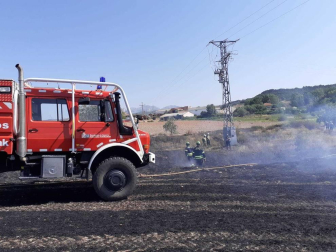 Un incendio que ha quemado algo más de una hectárea ha afectado este jueves por la mañana al paraje El Puentecillo en Viana.