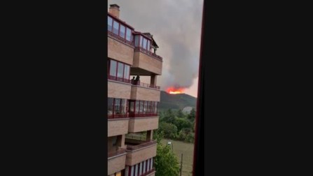 Incendio en Gazólaz causado por un rayo