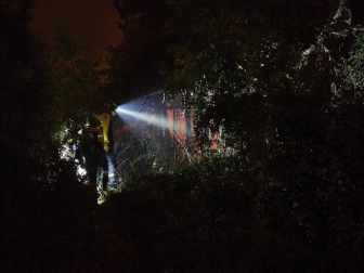 El rayo de una tormenta provoca un incendio forestal en Gazolaz